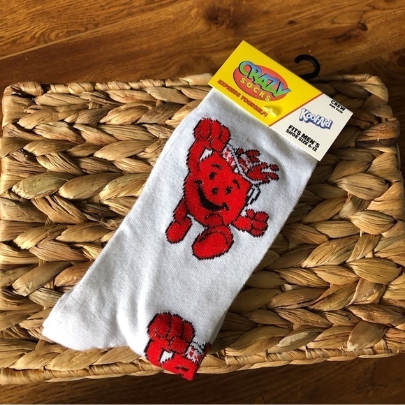 Crazy Socks: Men’s Crew Cut: Kool-Aid Socks 1 Pair - Picture 1 of 2